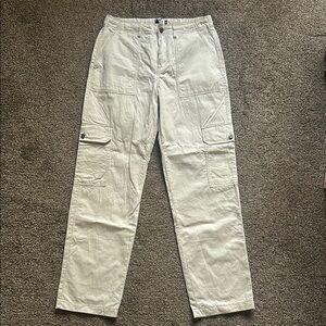 Men's Cream Cargo Pants